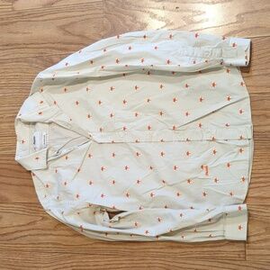 Brava Fabrics fox blouse button-down organic cotton women's size Small